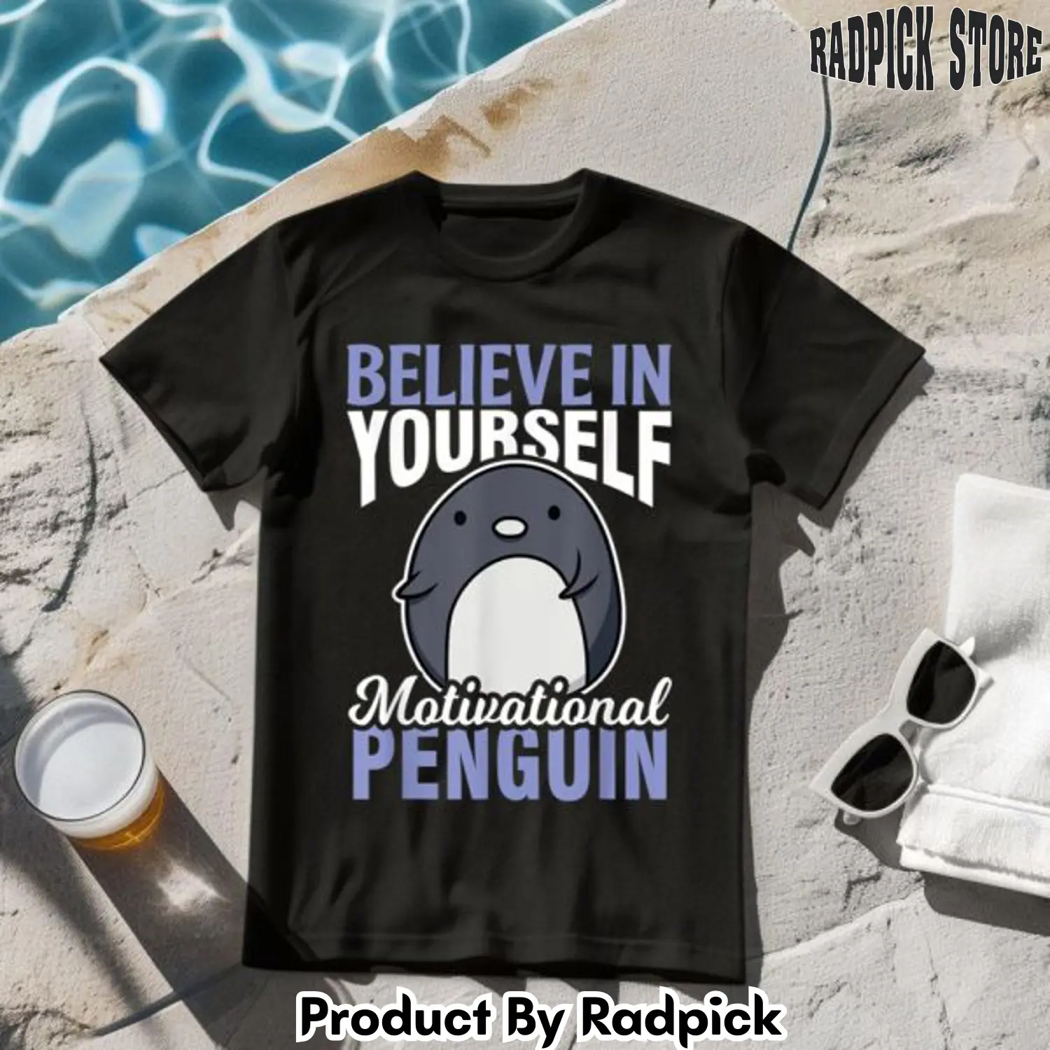 Motivational penguin tshirt rp2644678